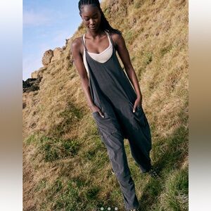 Free People FP Movement Hot shot onesie in Washed Black